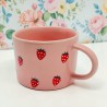 Mug Céramique round handle Strawberry