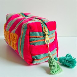 Trousse de toilette Velours Pinstripe Love S