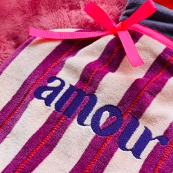 Bouillotte Velours Pinstripe Amour