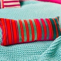 Housse de Coussin Velours Pinstripe mix 3060