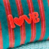 Cushion Cover Velvet Pinstripe Love 3040