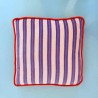Housse de Coussin Carré Velours Pinstripe apricot blue 40405