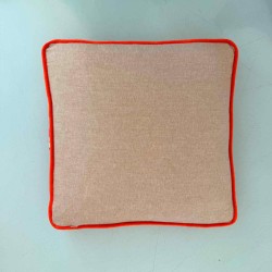 Housse de Coussin Carré Velours Pinstripe apricot blue 40405