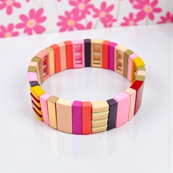 Bracelet colorblock pinks bold 25