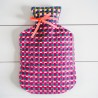 Hot water bottle Velvet Check viola