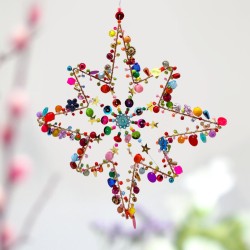Decoration Funkel Xmas Stern multi 24