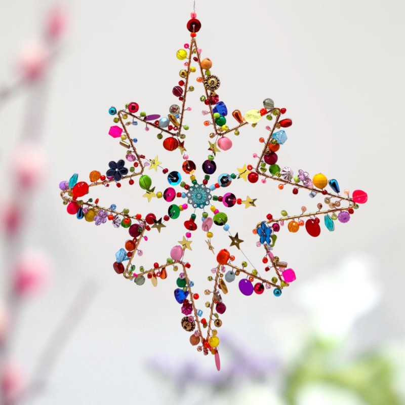 Decoration Funkel Xmas Stern multi 24