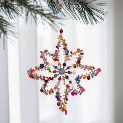 Decoration Funkel Xmas Stern multi 24