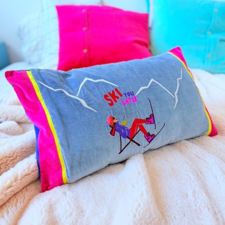 Housse de Coussin Velours Ski Later 3050