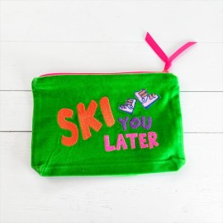 Trousse Zip Velours Ski you later
