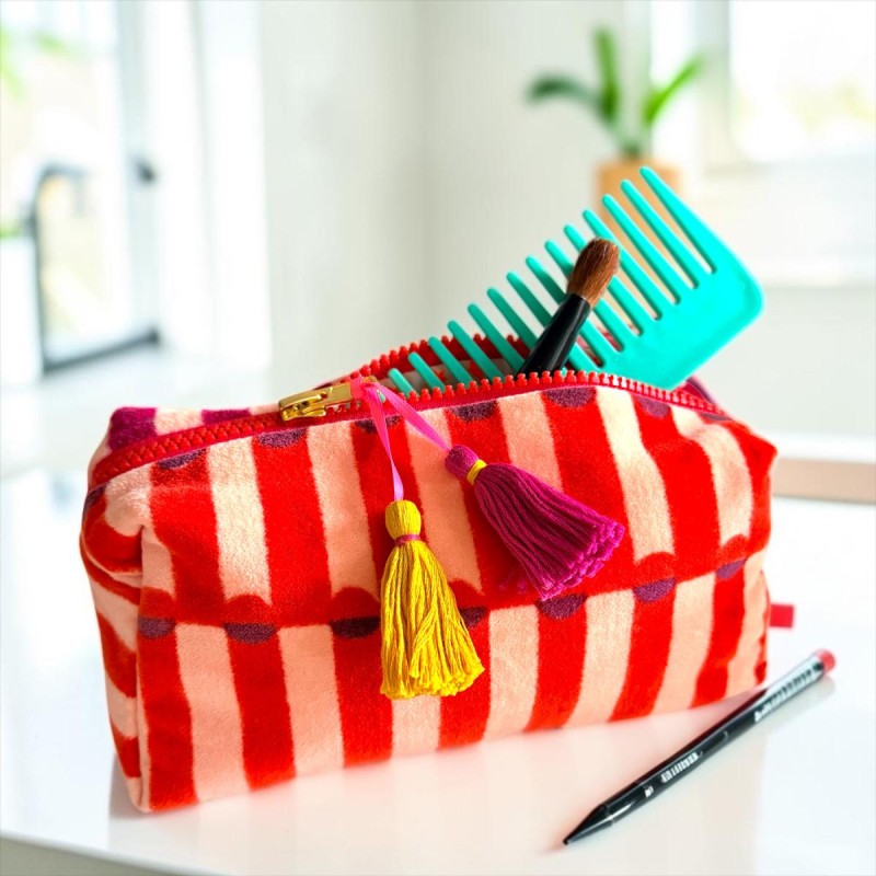 Trousse de toilette Velours pillar pink