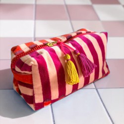 Trousse de toilette Velours pillar pink