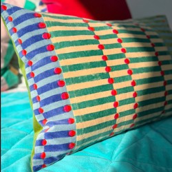 Housse de Coussin Velours Pillar green 4060