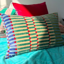 Cushion cover Velvet Pillar green 4060