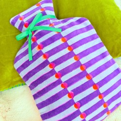 Bouillotte Velours Coeur Pillar viola