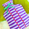 Wärmflasche Velvet Herz Pillar viola