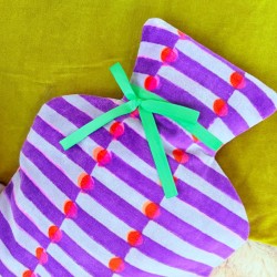 Bouillotte Velours Coeur Pillar viola
