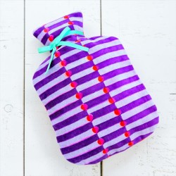 Wärmflasche Velvet Herz Pillar viola