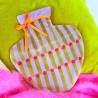 Hot-Water Bottle Velvet Heart Pillar olive