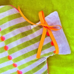 Hot-Water Bottle Velvet Heart Pillar olive
