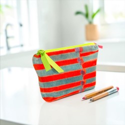 Trousse zip Velours Pillar mix