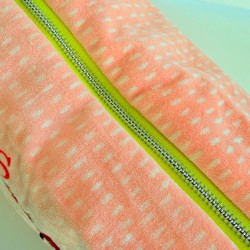 Cosmetic bag XL Velvet apres ski blush