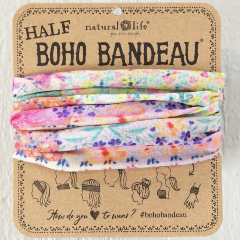 Stirn- und Haarband Boho Half Bandeau Pnk Wtrclr Patchw