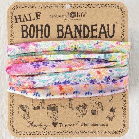 Stirn- und Haarband Boho Half Bandeau Pnk Wtrclr Patchw