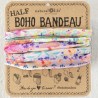 Stirn- und Haarband Boho Half Bandeau Pnk Wtrclr Patchw