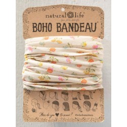 Stirn und Haarband Boho Dtsy Flrl Pstl Crm