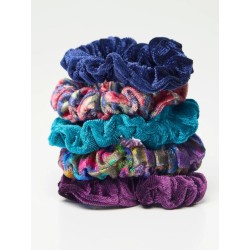 Scrunchie Mixed Print Set Blue