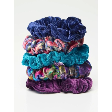 Scrunchie Mixed Print Set Blue