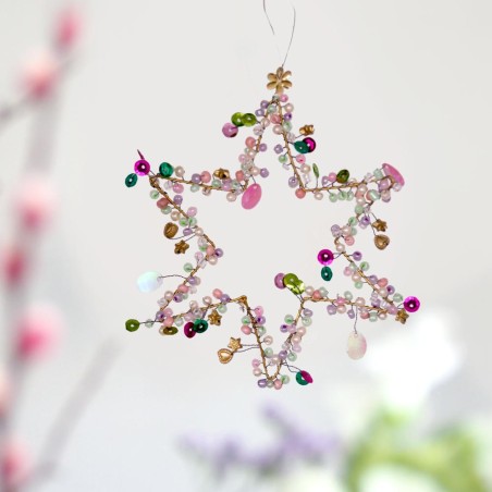 Decoration FUNKEL kleiner Stern pastell