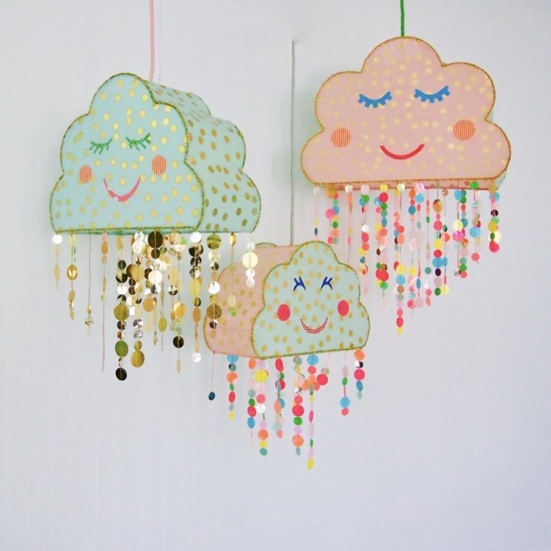 Lampshade Set 3 Goldy Cloud