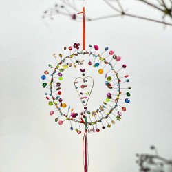 Dekoration FUNKEL Herz in Kranz