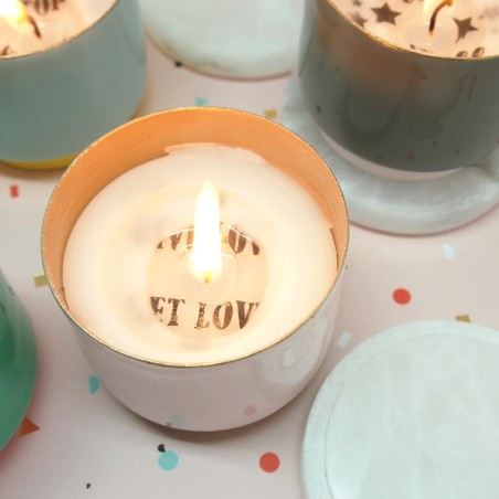 Bougie décorative de table-Love-Marmor