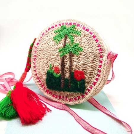 Täschchen round Tukan- Palmtree