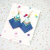 Boucles d´Oreilles Cuir Triangle