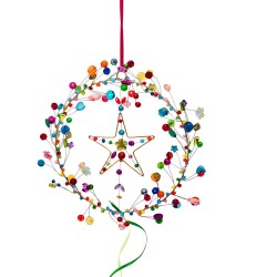 Décoration FUNKEL Stern in Kranz