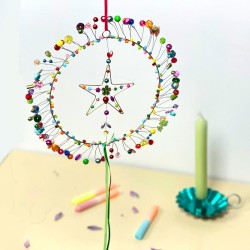 Décoration FUNKEL Stern in Kranz