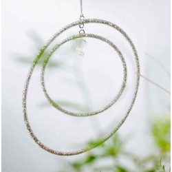 Decoration FUNKEL Beads Doppelkreis silver