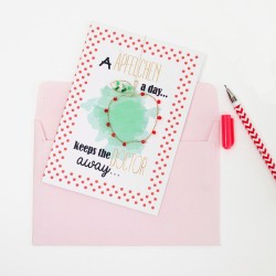 Carte + enveloppe Äpfelchen