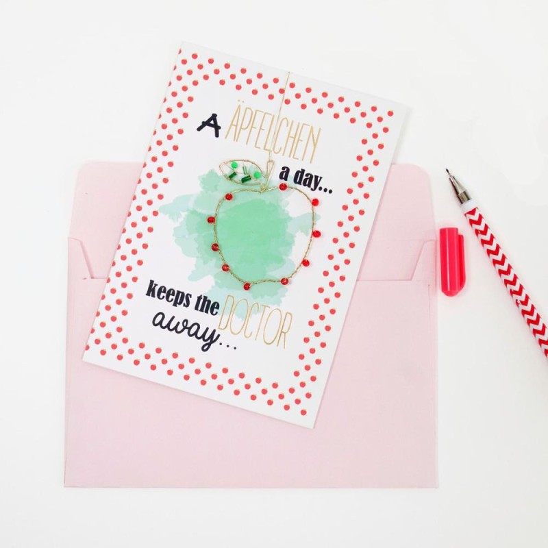 Card + envelope Äpfelchen