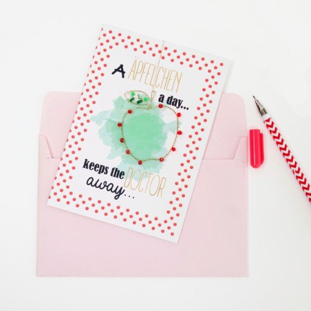 Carte + enveloppe Äpfelchen
