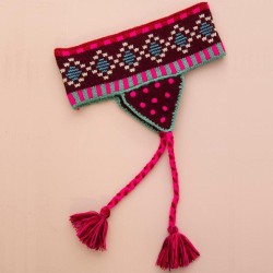 Headband ear warmers Pink Brown