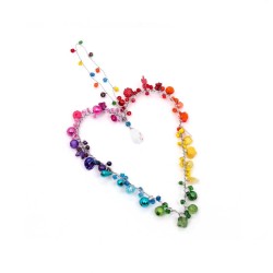 Décoration Funkel Heart rainbow 9x12