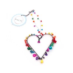 Décoration Funkel Heart 7 rainbow
