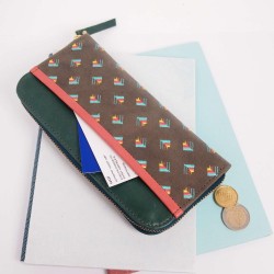 Porte-monnaie FUJI Zip Basic Smartwallet brown