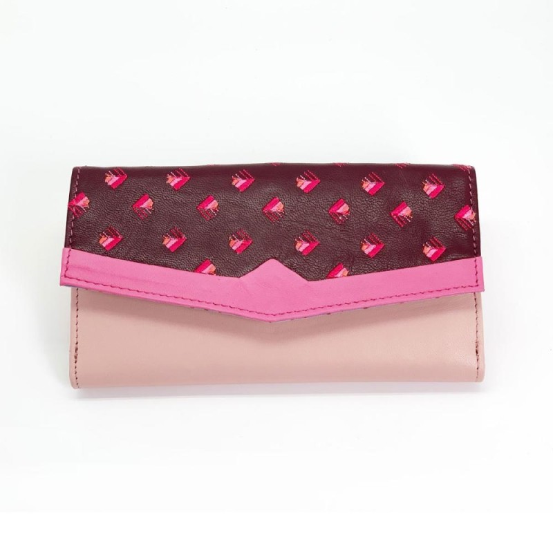 Porte-monnaie FUJI V neck plum