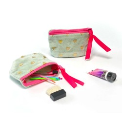 Pochette Mini Zip Velours Sparkle